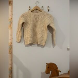 Vintage kids Cladyknit Cream Cable Knit Sweater/ Size 3-4t
